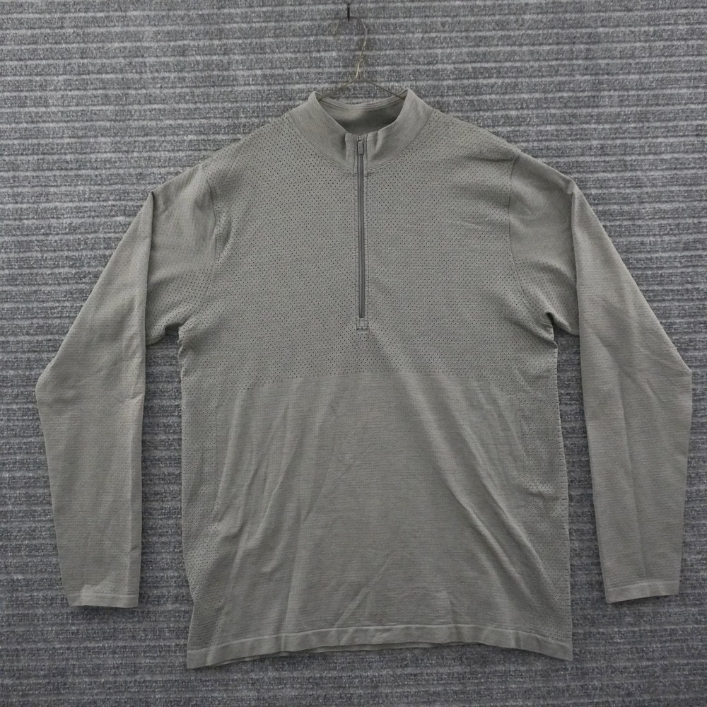 Lululemon Metal Vent Tech 1/2 Zip Pullover Mens XL Gray Perforated Activewear